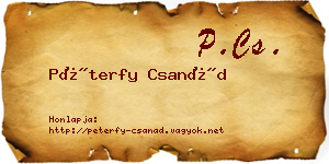 Péterfy Csanád névjegykártya